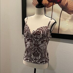 Victoria's Secret Burgundy Floral Bathing Suit Top